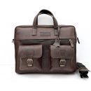 Unisex Randy Antik Kahve Hakiki Deri Evrak & Laptop Çantası